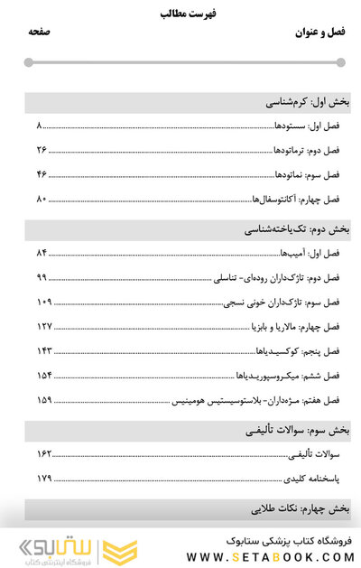 میانبر الگوریتم انگل شناسی (کرم شناسی و تک یاخته شناسی)