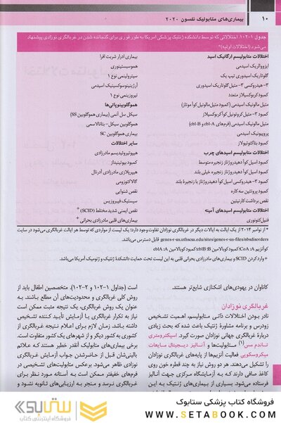 بیماری های متابولیک نلسون 2020