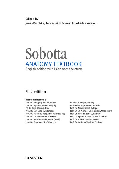 Sobotta Anatomy Textbook