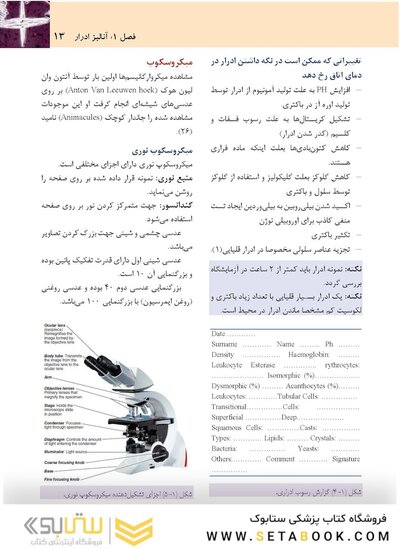 آنالیز ادرار و مدفوع