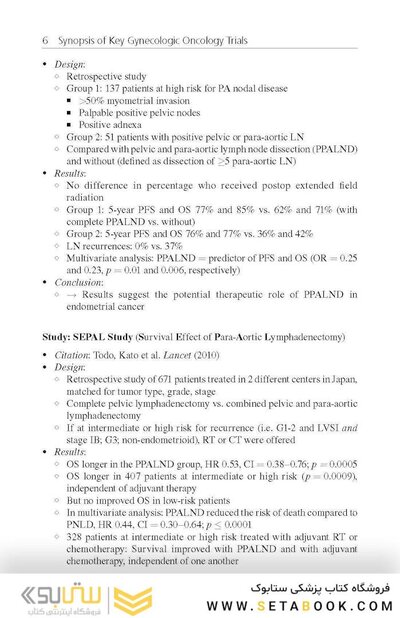 Synopsis of Key Gynecologic Oncology Trials