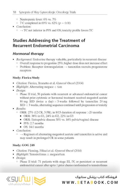Synopsis of Key Gynecologic Oncology Trials