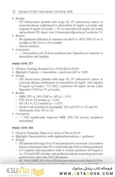 Synopsis of Key Gynecologic Oncology Trials