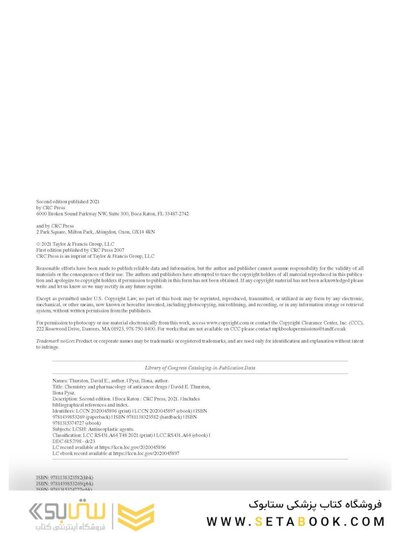 Chemistry and Pharmacology of Anticancer Drugs2021