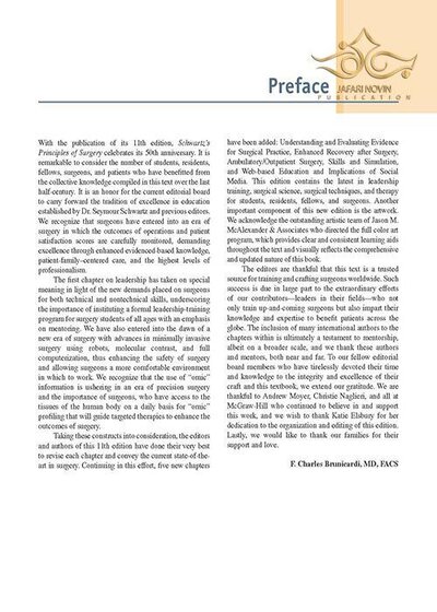 Schwartz's Principles of Surgery 11th Edition