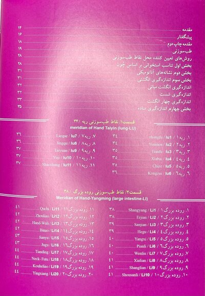 اطلس رنگی نقاط طب سوزنی و فشاری