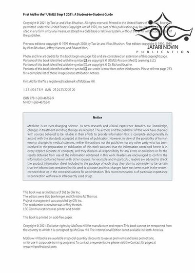 First Aid for the USMLE Step 1 2021, Edition 31st Edition