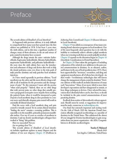 Handbook of Local Anesthesia 7th ed. Edition 2020 کتاب راهنمای بی حسی موضعی