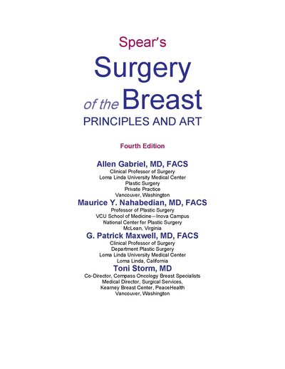 Spear’s Surgery of the Breast: Principles and Art