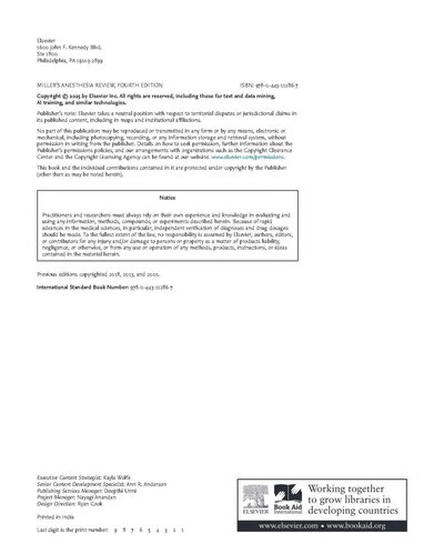 Miller's Anesthesia Review 4th Edition