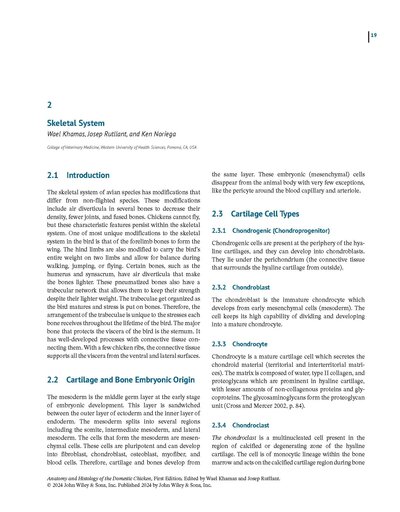 Anatomy and Histology of the Domestic Chicken