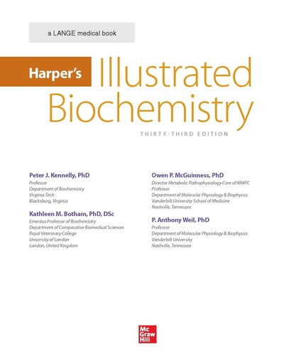 Harper's Illustrated Biochemistry, Thirty-33Edition