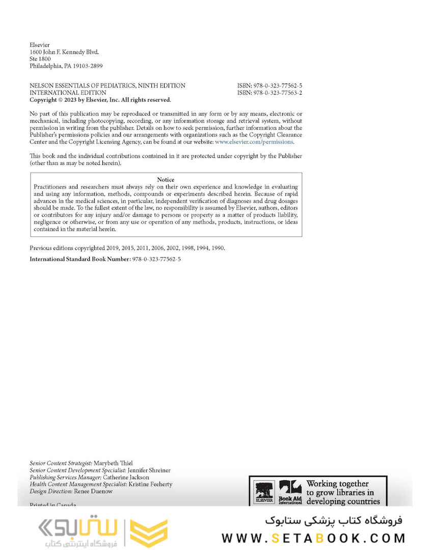 Nelson Essentials of Pediatrics 9th Edicion 2023