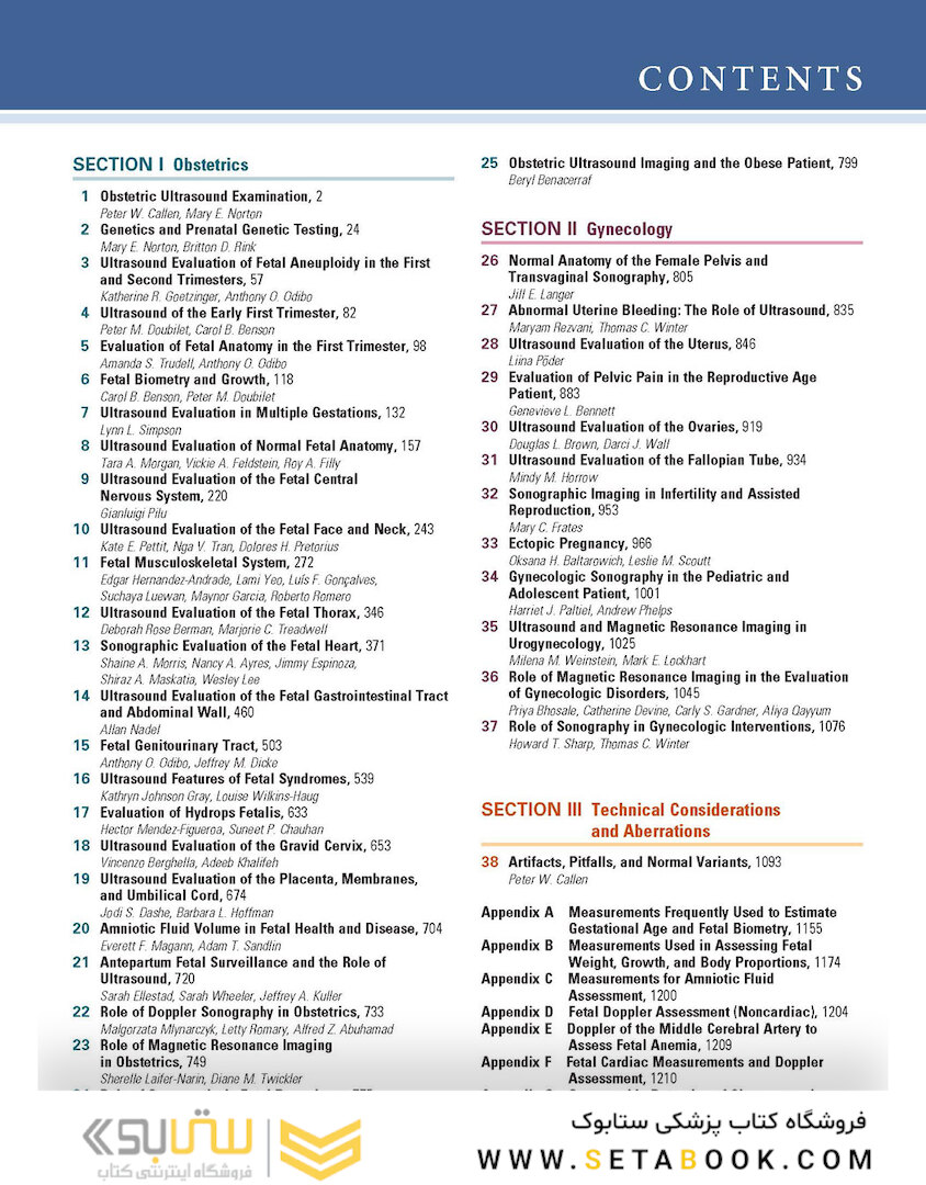 Callen’s Ultrasonography in Obstetrics and Gynecology, 6th Edition