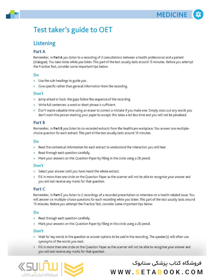OET Medicine: Official OET Practice Book