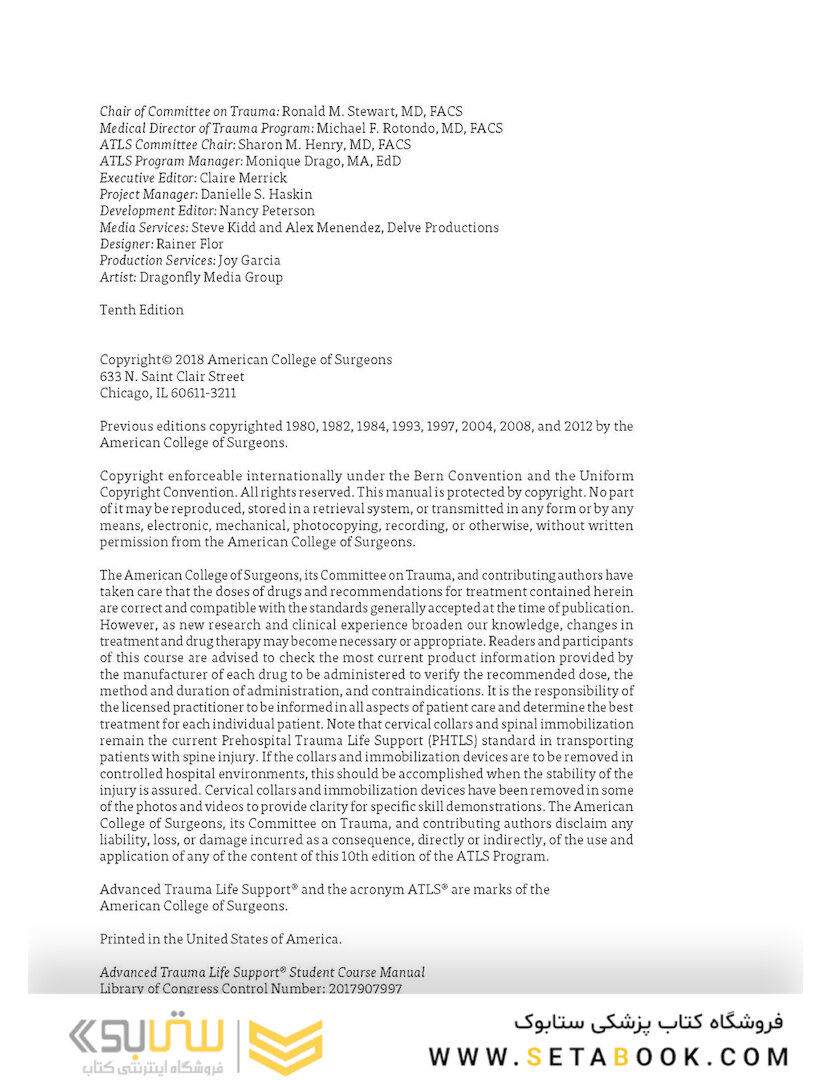 ATLS Advanced Trauma Life Support, 10th Edition