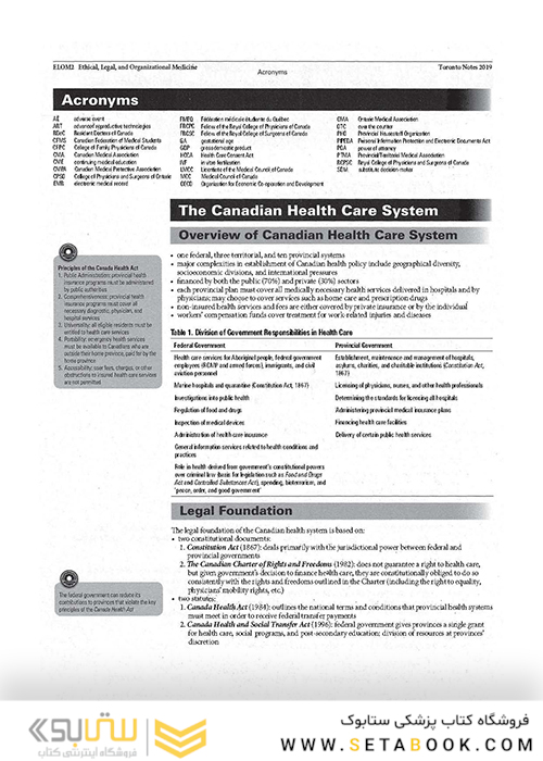 ssential Med Notes 2019 کتاب تورنتو نوت آزمون پزشکی کانادا