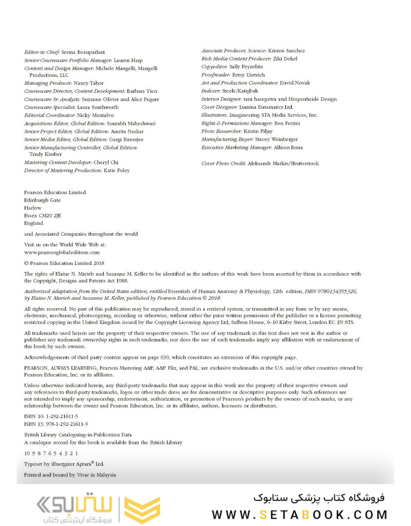 Essentials of Human Anatomy - Physiology plus Pearson Mastering Anatomy - Physiology with Pearson eText, Global Edition 12th Edición