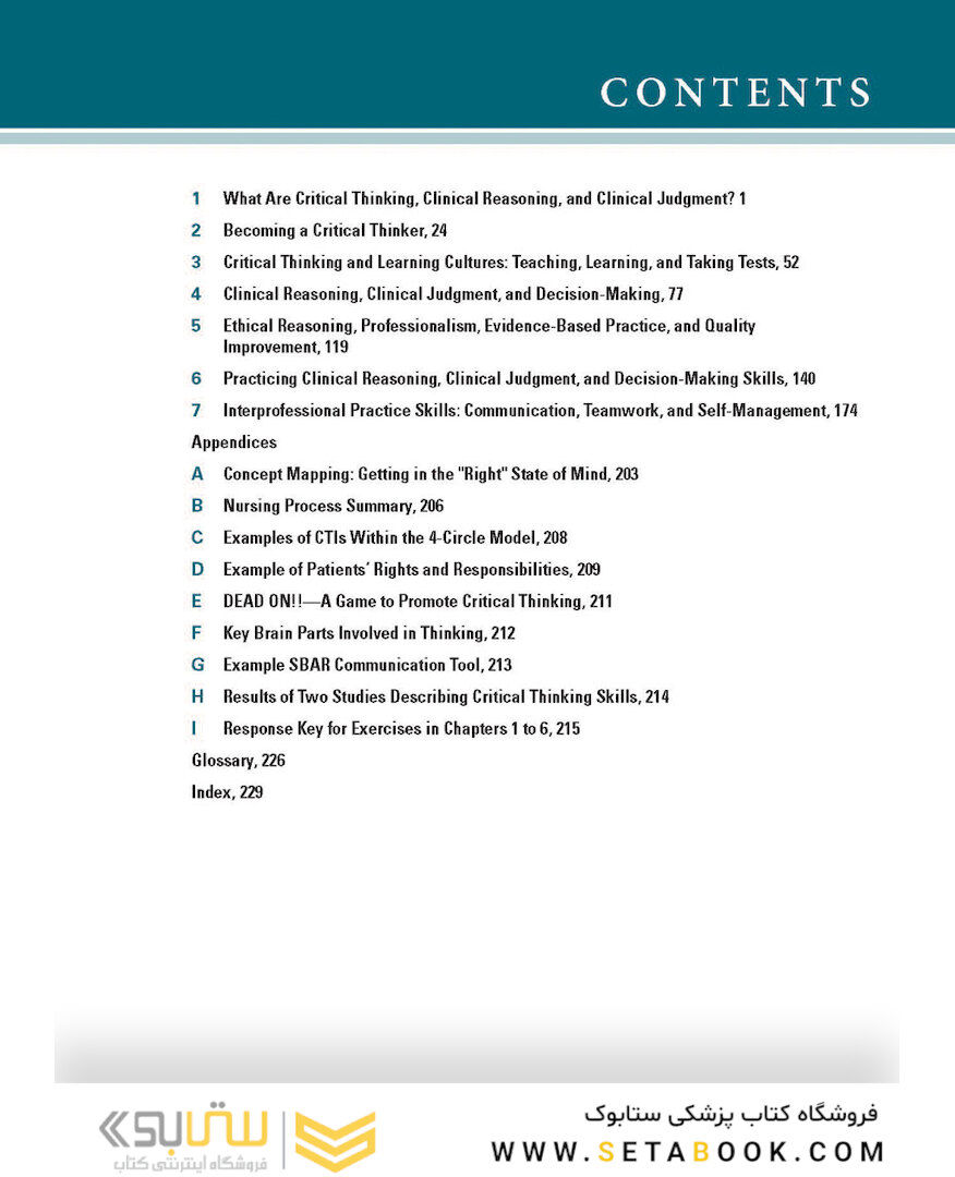 Critical Thinking, Clinical Reasoning, and Clinical Judgment : A Practical Approach 2020