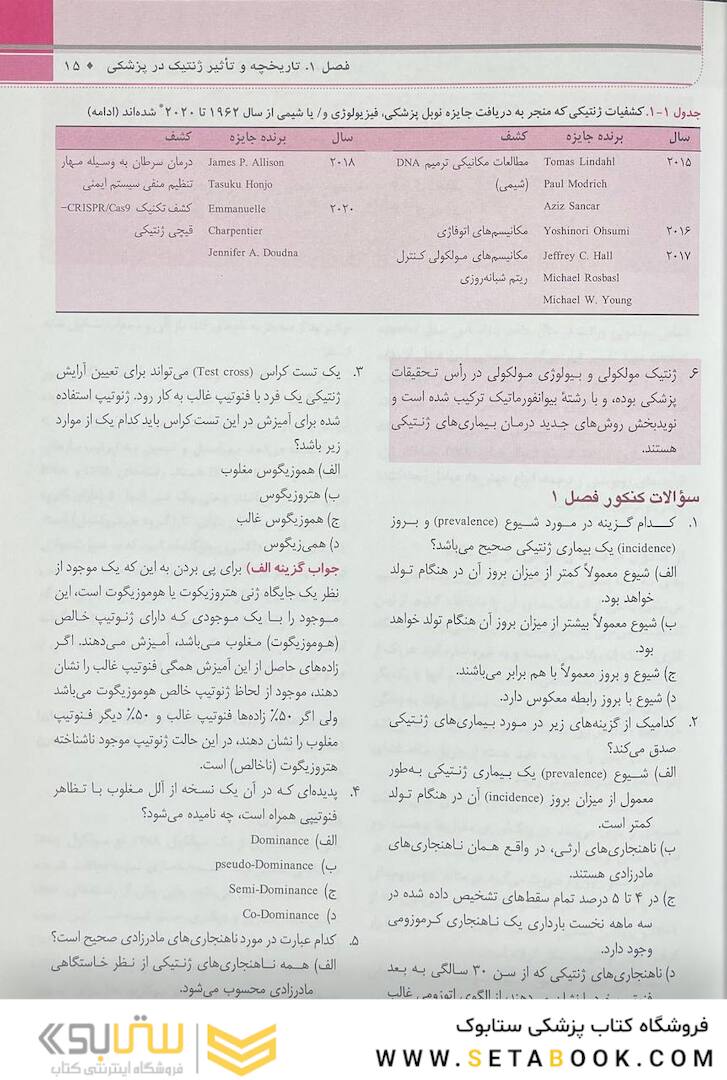 QR خلاصه مرجع اصول ژنتیک پزشکی امری 2022