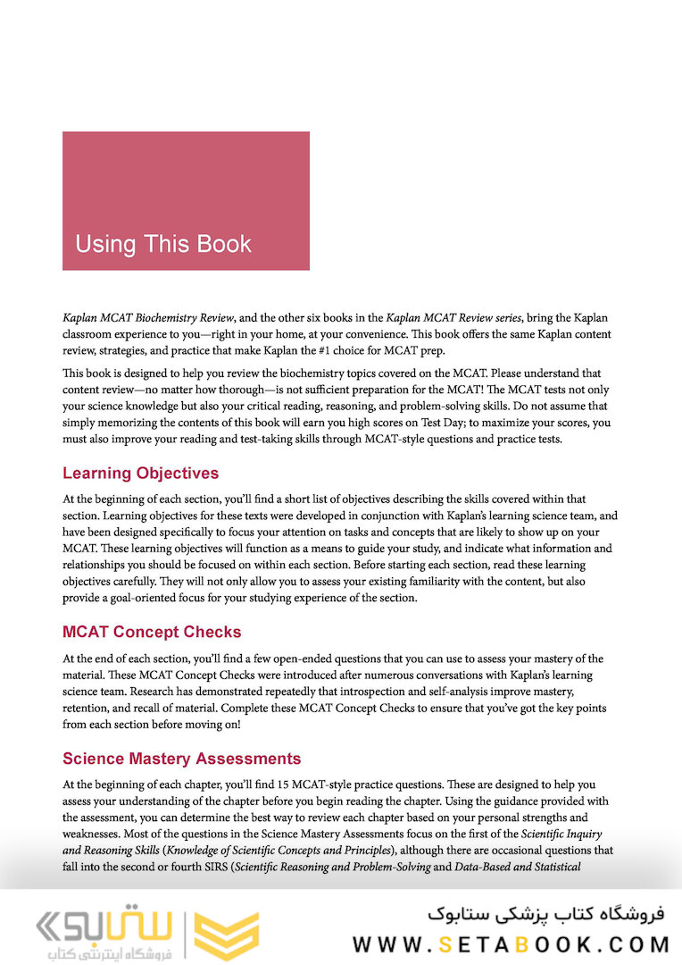 MCAT Biochemistry Review 2023-2024