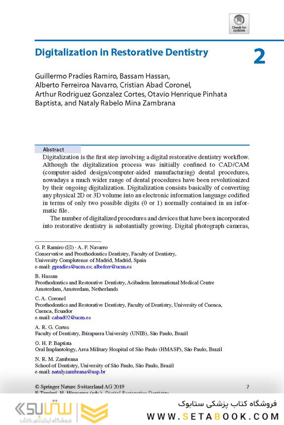 Digital Restorative Dentistry: A Guide to Materials, Equipment, and Clinical Procedures 1st ed. 2019 Edition