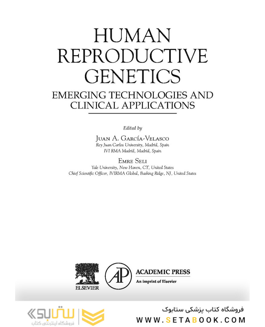 Human Reproductive Genetics, 1st Edition 2020