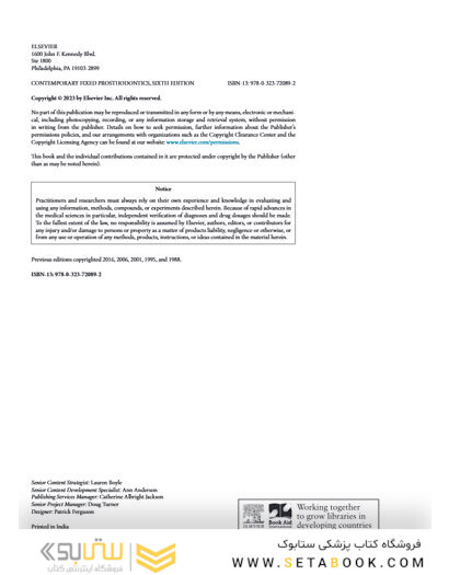 Contemporary Fixed Prosthodontics 6th Edition2023