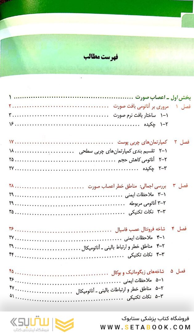 نواحی خطر صورت در پروسیجرهای زیبایی