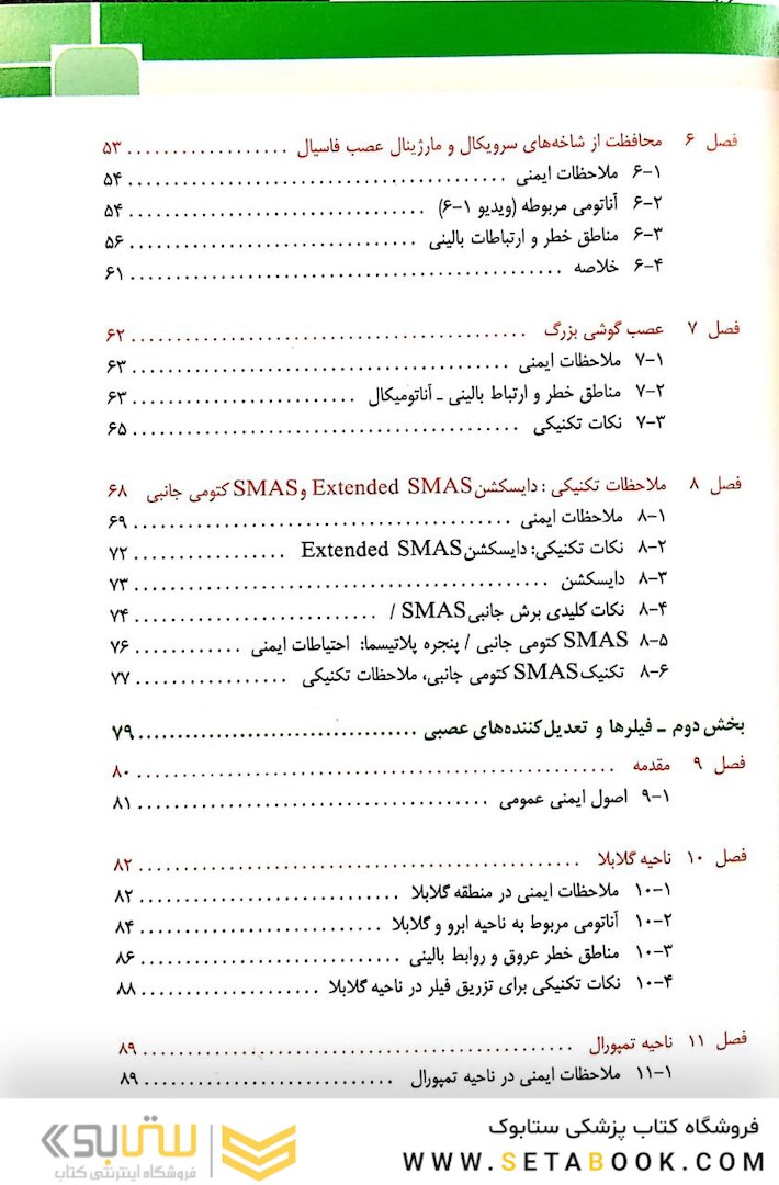 نواحی خطر صورت در پروسیجرهای زیبایی