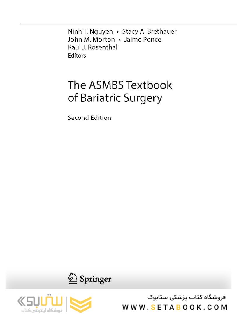 The ASMBS Textbook of Bariatric Surgery 2nd Edition2019 ای اس ام بی اس جراحی چاقی