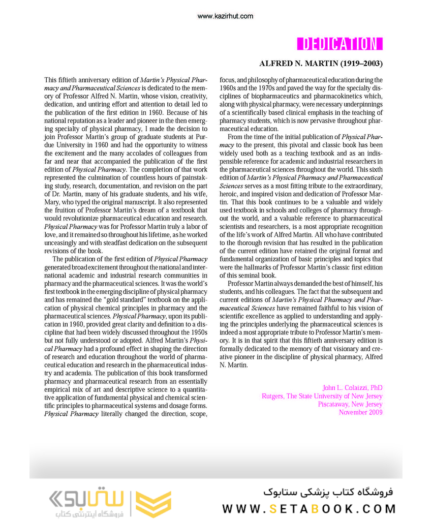 Martin’s Physical Pharmacy and Pharmaceutical Sciences Sixth Edition