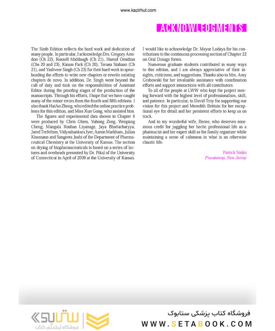 Martin’s Physical Pharmacy and Pharmaceutical Sciences Sixth Edition