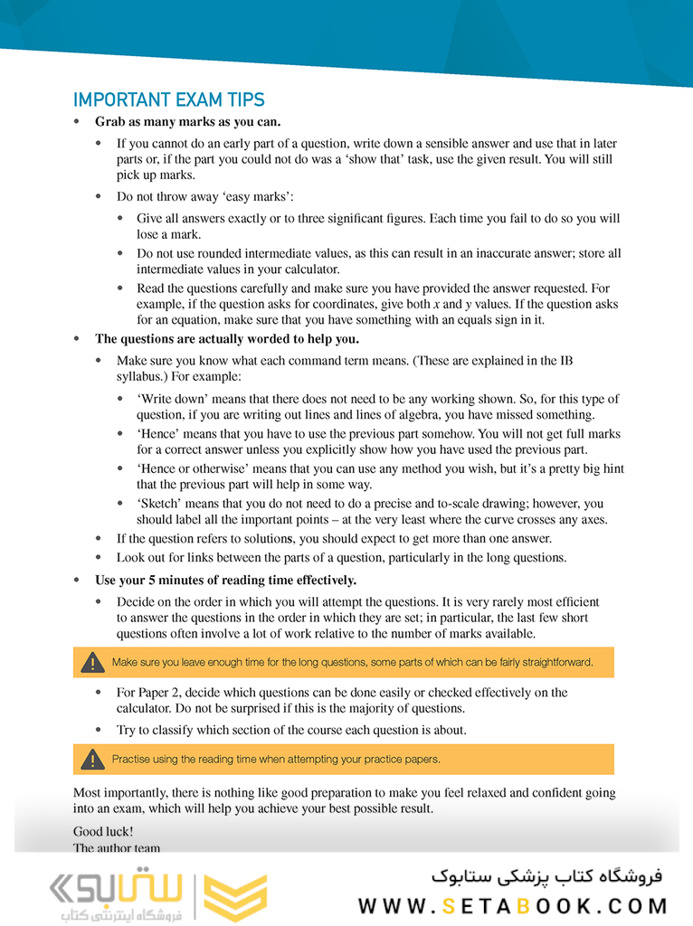 IB Diploma: Mathematics Standard Level for the IB Diploma Exam Preparation Guide