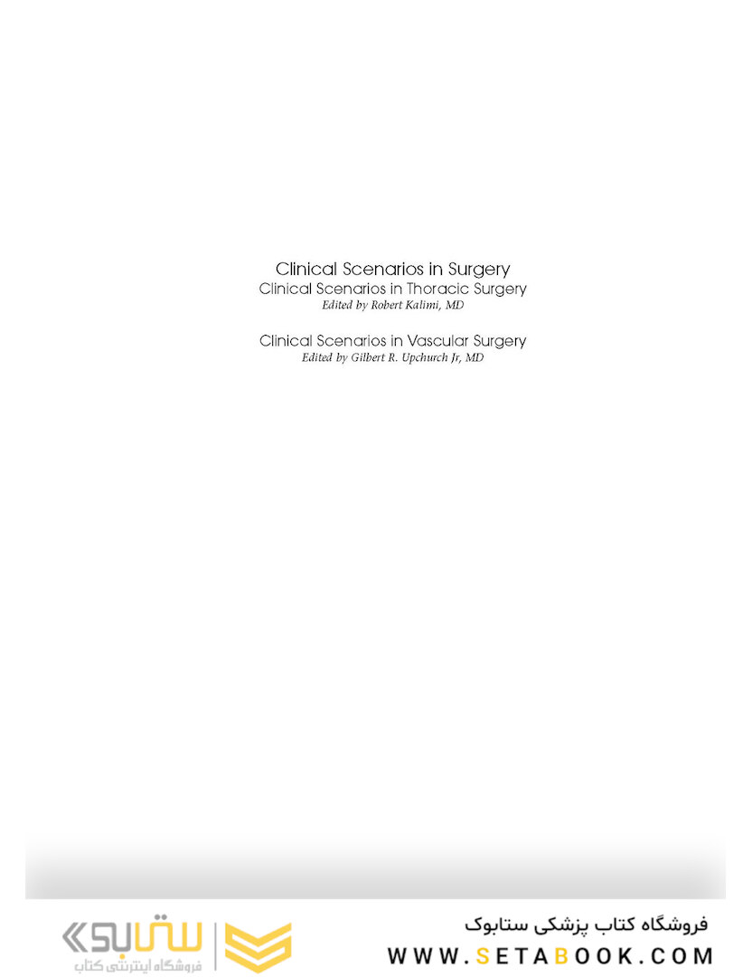 Clinical Scenarios in Surgical Oncology