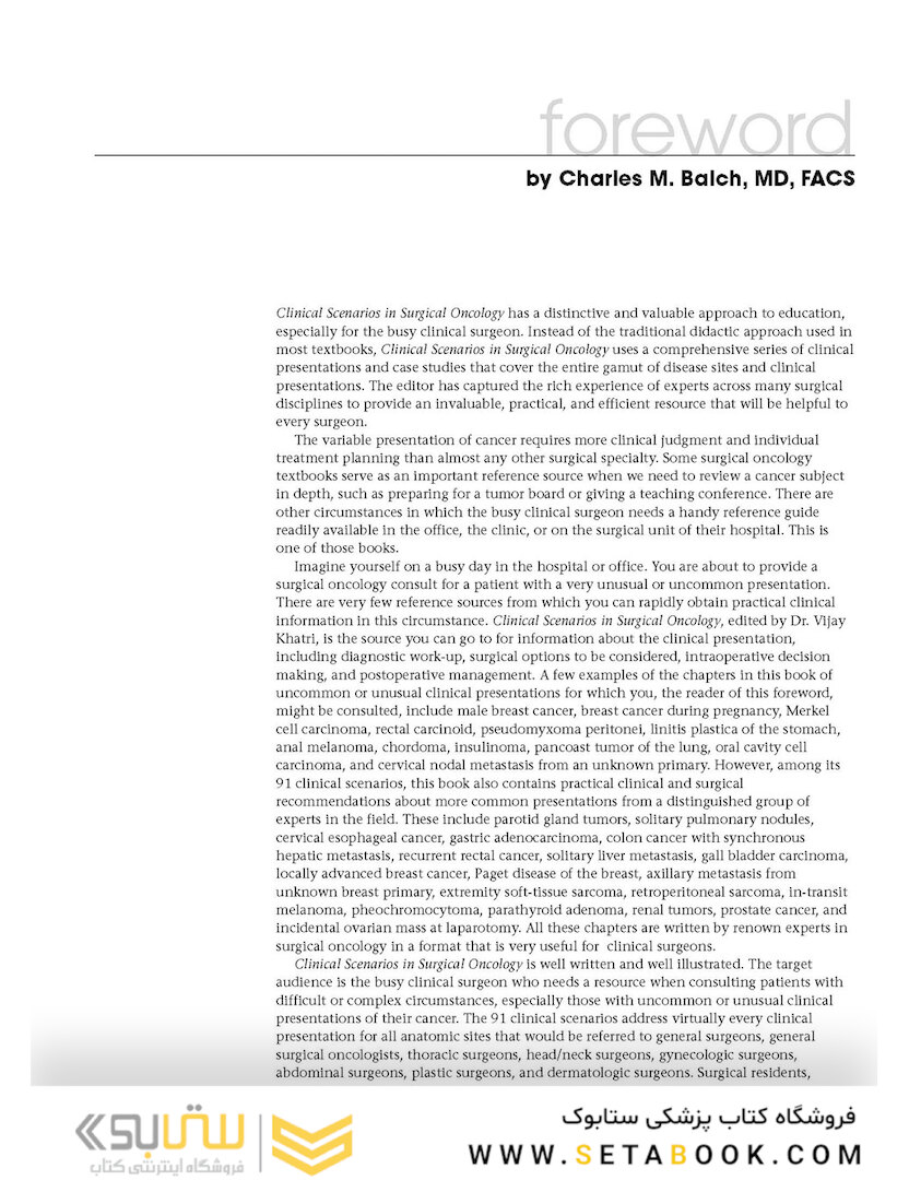 Clinical Scenarios in Surgical Oncology