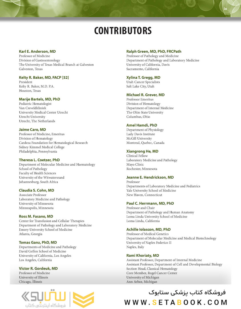 Williams Hematology: The Red Cell and Its Diseases