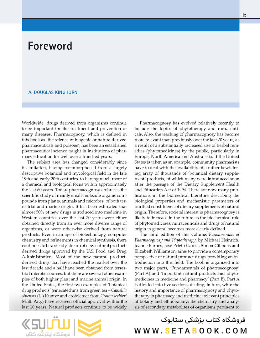 Fundamentals of Pharmacognosy and Phytotherapy, 3rd Edition 2018