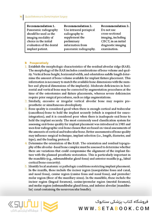 Quick Reference to Dental Implant Surgery