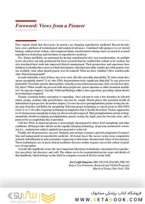 Handbook of New Genetic Diagnostic Technologies in Reproductive Medicine