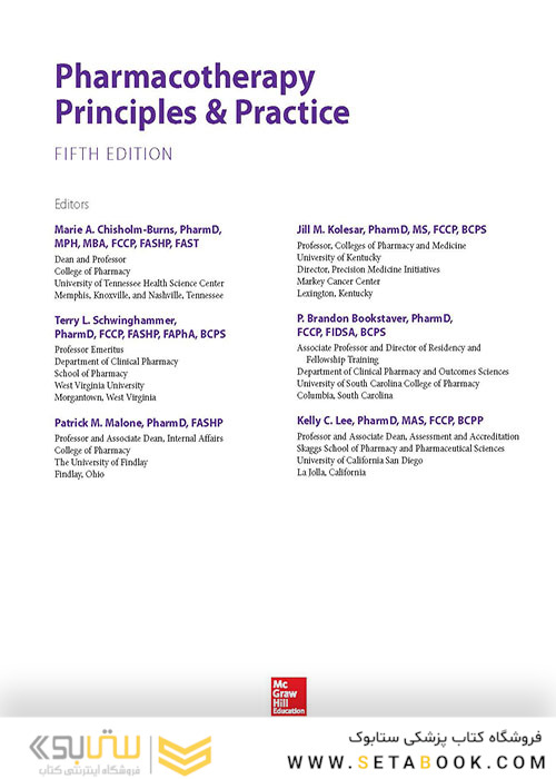 Pharmacotherapy Principles and Practice, Fifth Edition 2019 اصول فارماکوتراپی دیپیرو ، چاپ پنجم