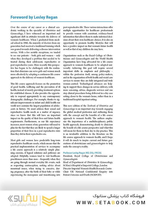 Textbook of Obstetrics and Gynaecology : A life course approach