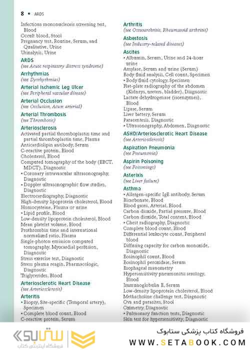    Laboratory Tests and Diagnostic Procedures (Laboratory Tests - Diagnostic Procedures) 6th Edition 2012  آزمایشات آزمایشگاهی و روشهای تشخیصی