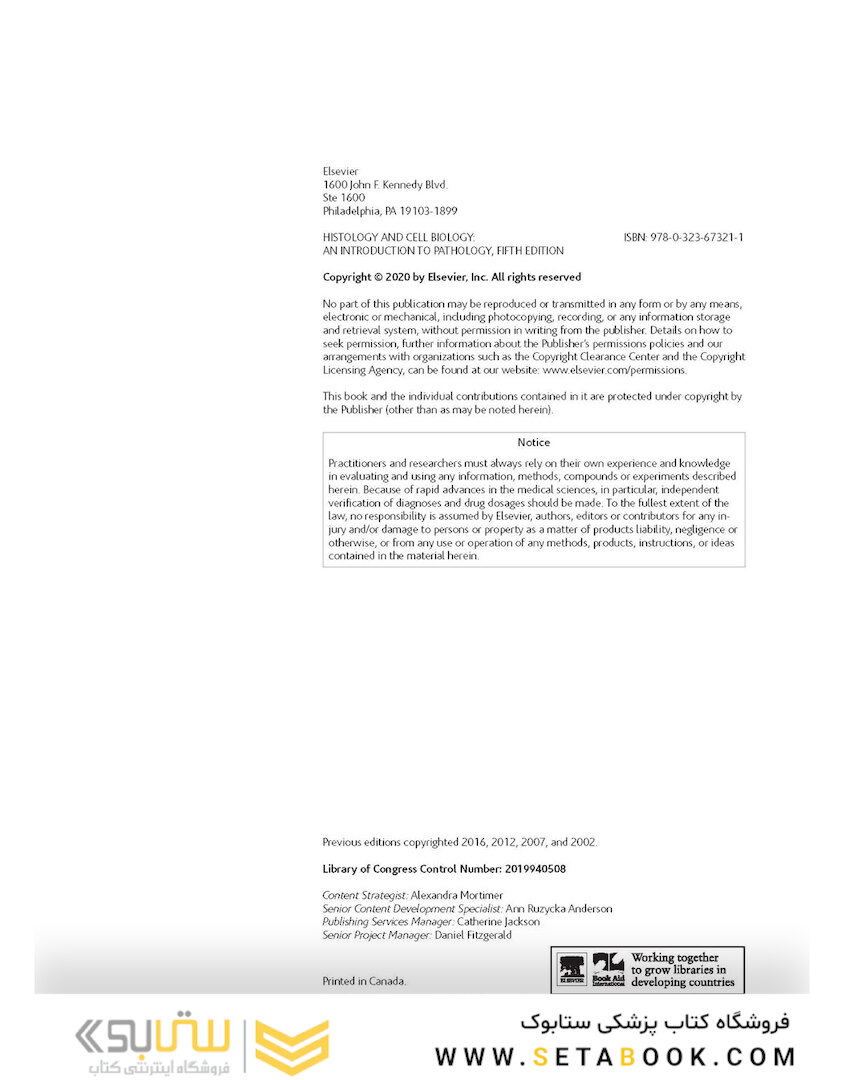 Histology and Cell Biology: An Introduction to Pathology 5th Edition 2020