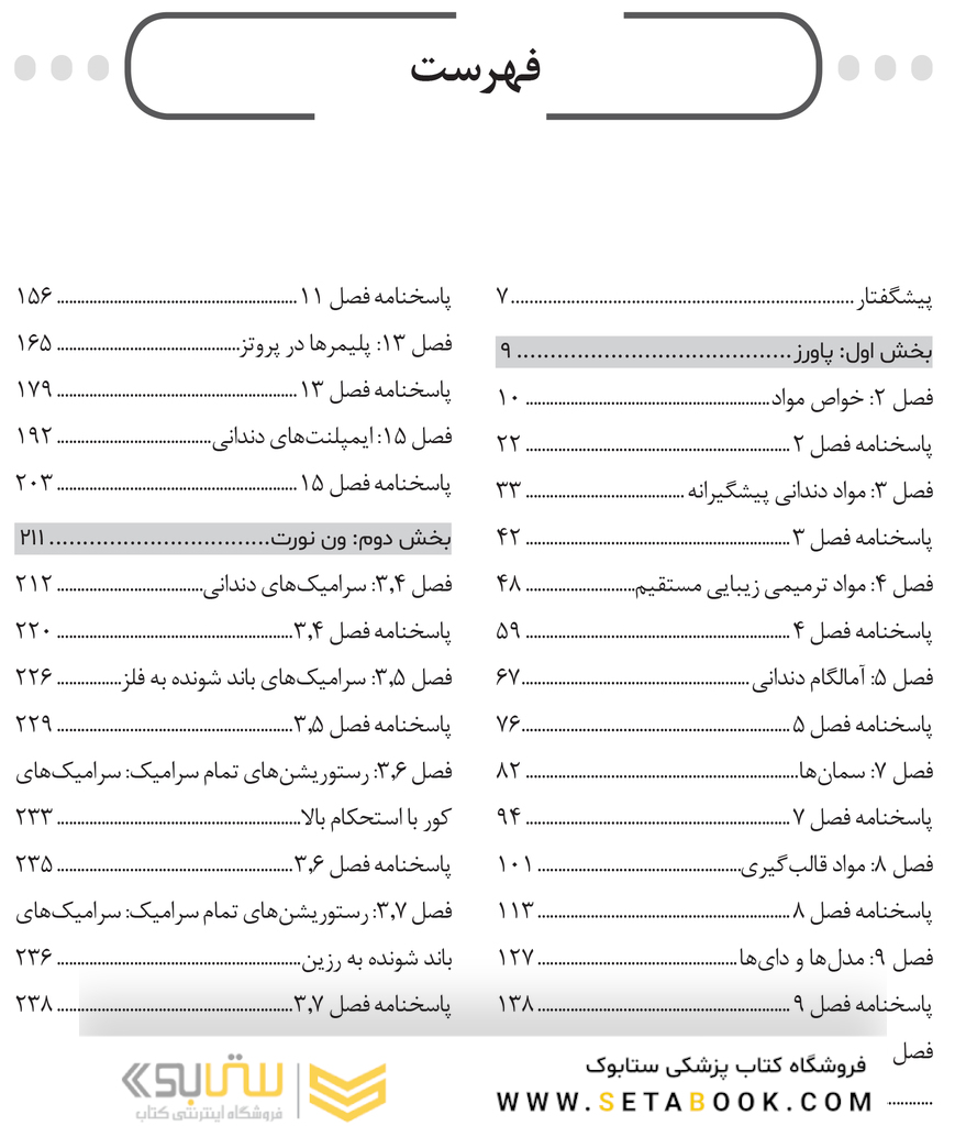 DSQ مجموعه سوالات تألیفی مواد دندانی پاورز 2017 و ون نورت 2013 ویژه آزمون دستیاری