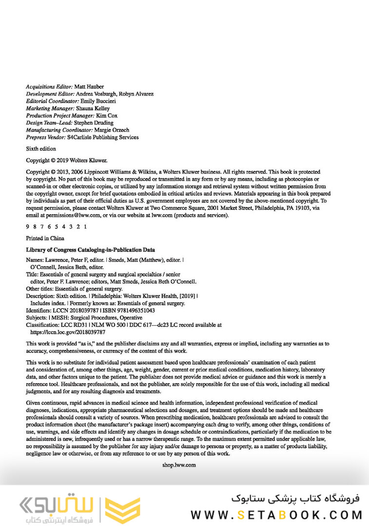 Essentials of General Surgery and Surgical Specialties, 2019