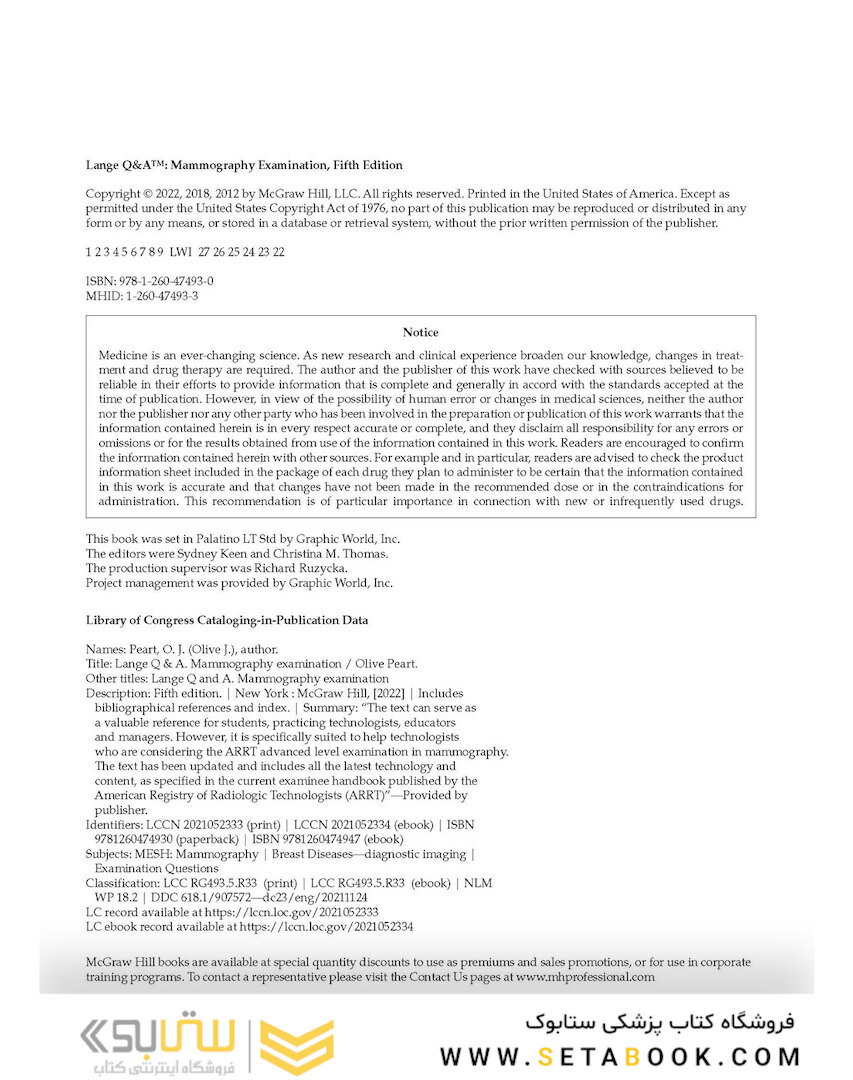 LANGE Q-A: Mammography Examination, 5th Edition 2022