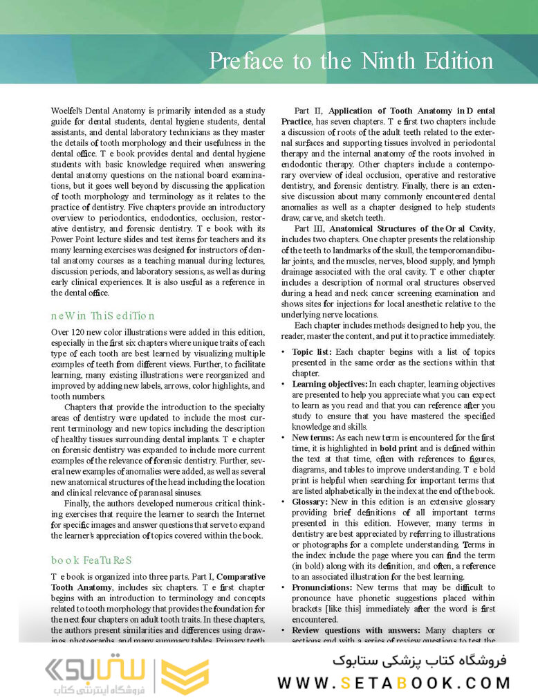 Woelfels Dental Anatomy Ninth Edition 2017