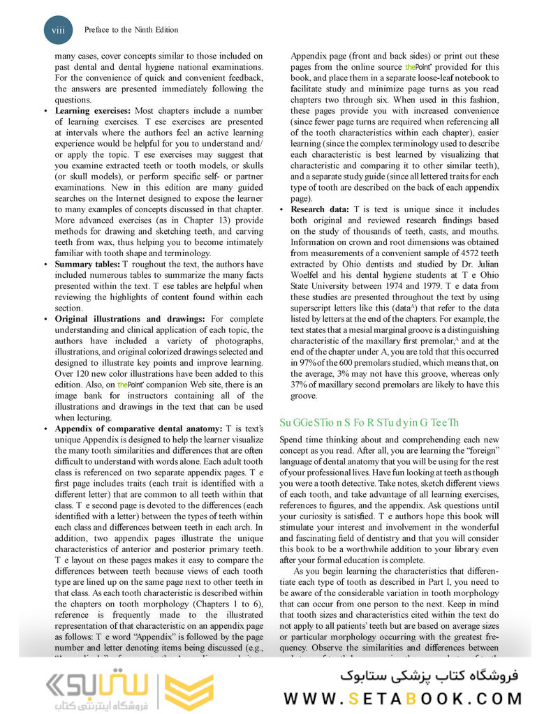 Woelfels Dental Anatomy Ninth Edition 2017