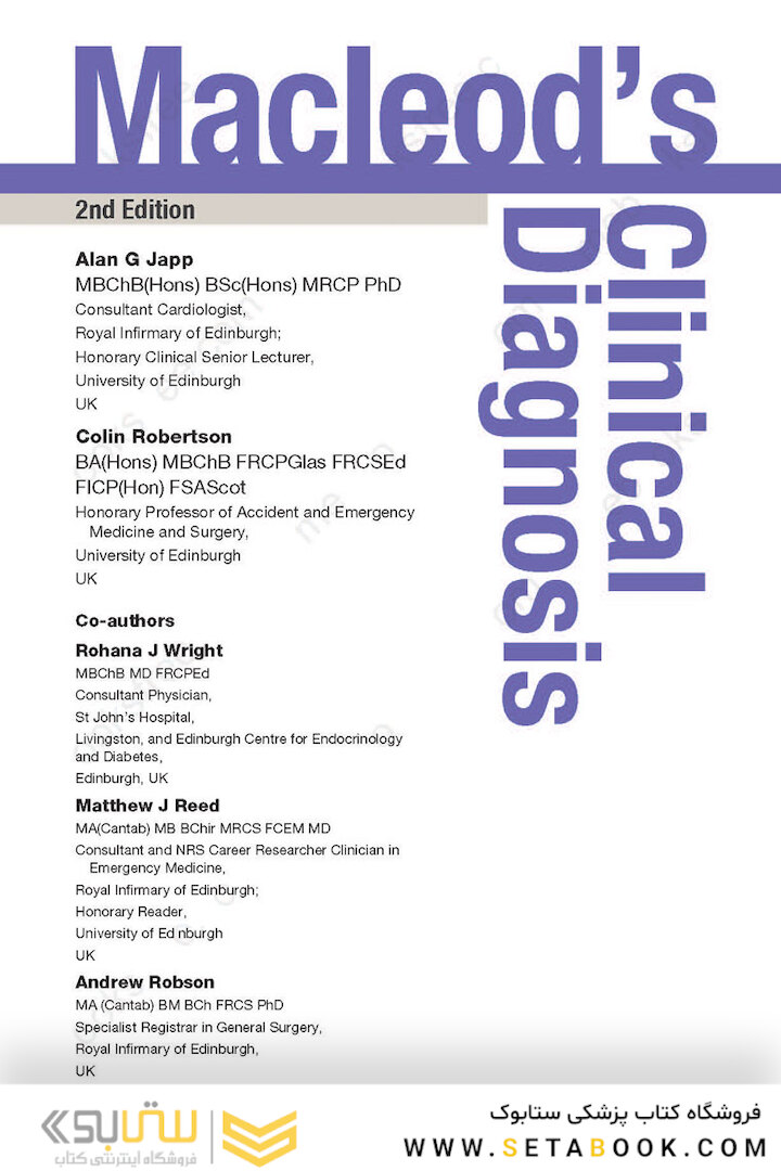 Macleod’s Clinical Diagnosis 2nd Edition 2018